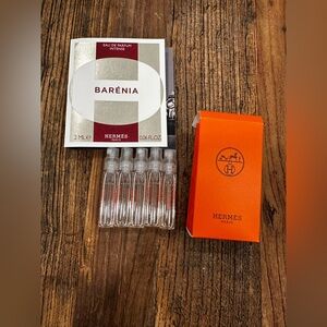 Hermes Barenia Sample Vials with Orange Box Accent